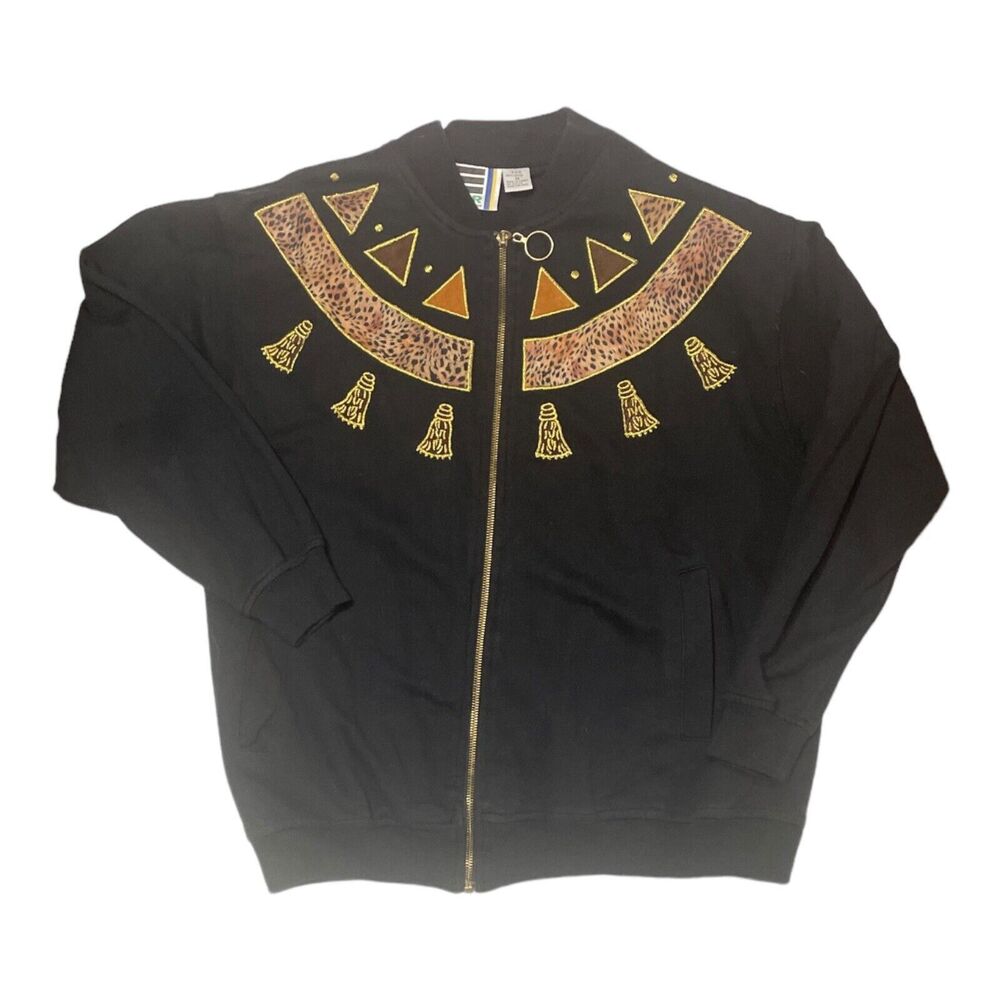 Vintage EVR Div Rousso Apparel Full Zip Jacket Retro 80's‎ 90’s Size Medium